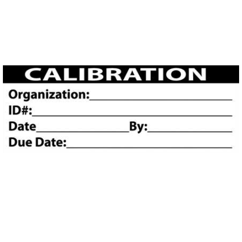 Calibration Labels and Stickers