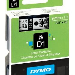 Dymo 9MM X 7M Dymo D1 Tape Black on Clear