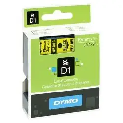 Dymo 19MM X 7M Dymo D1 Black on Yellow