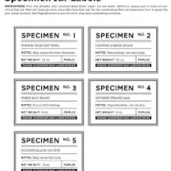 specimen labels