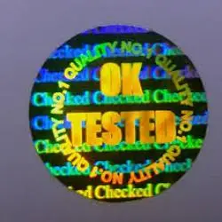 Ok Tested Hologram Labels
